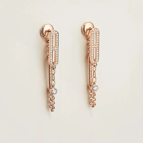 [AM]CHAINE CHAOS DIAMOND DROP EARRINGS