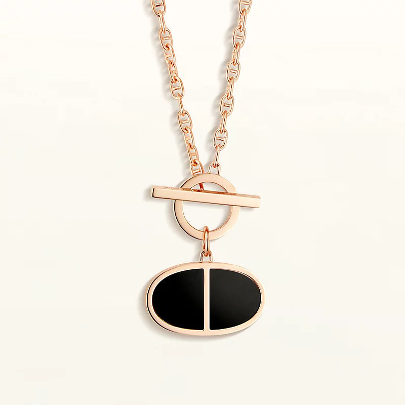 [AM]CHAINE VERSO BLACK CERAMIC NECKLACE