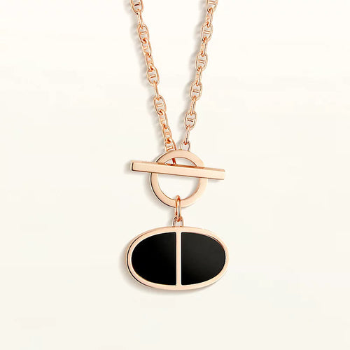 [AM]CHAINE VERSO BLACK CERAMIC NECKLACE