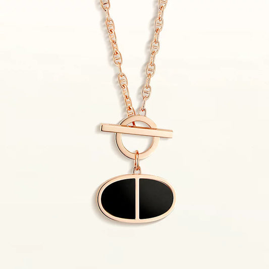[AM]CHAINE VERSO BLACK CERAMIC NECKLACE