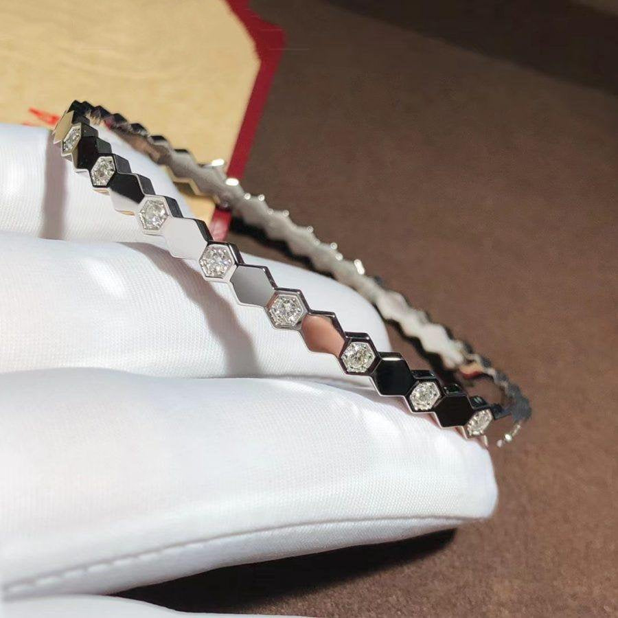 [AM]BEE LOVE SILVER DIAMOND BRACELET