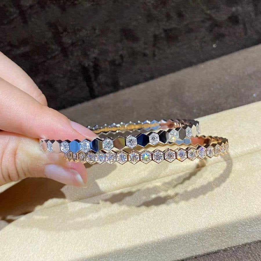 [AM]BEE LOVE GOLD BRACELET FULL DIAMOND