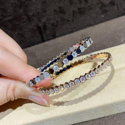 [AM]BEE LOVE GOLD BRACELET FULL DIAMOND