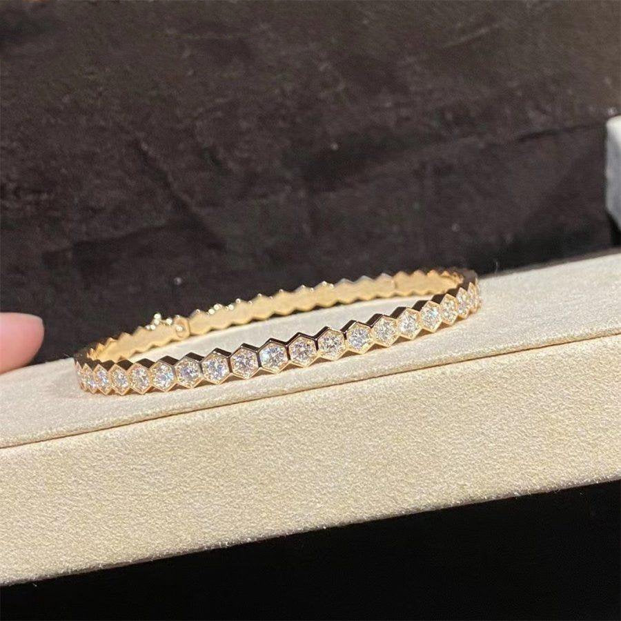 [AM]BEE LOVE GOLD BRACELET FULL DIAMOND