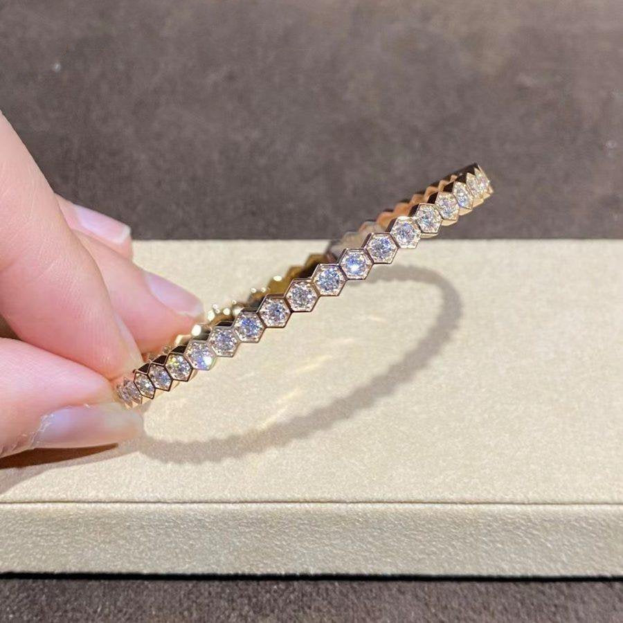 [AM]BEE LOVE GOLD BRACELET FULL DIAMOND