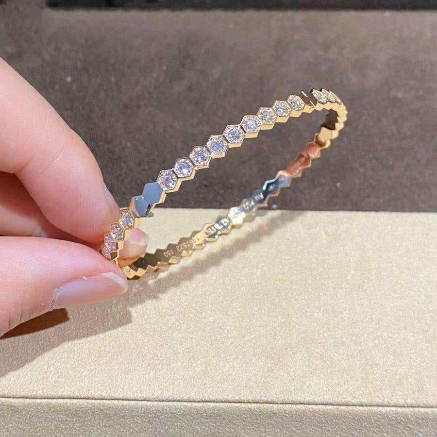 [AM]BEE LOVE GOLD BRACELET FULL DIAMOND