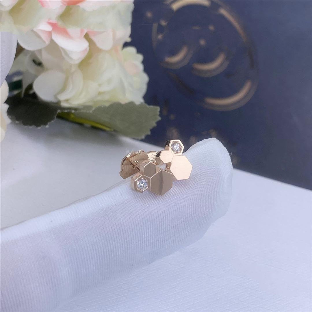 [AM]BEE LOVE ROSE GOLD DIAMOND EARRINGS