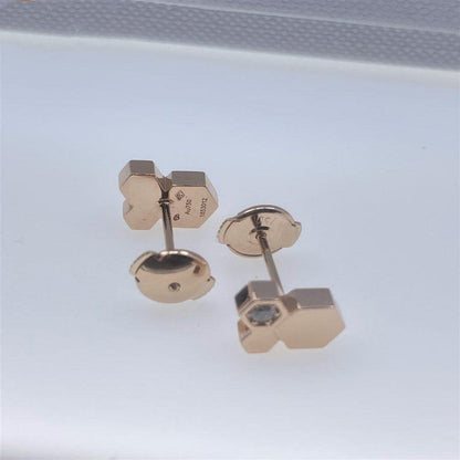 [AM]BEE LOVE ROSE GOLD DIAMOND EARRINGS