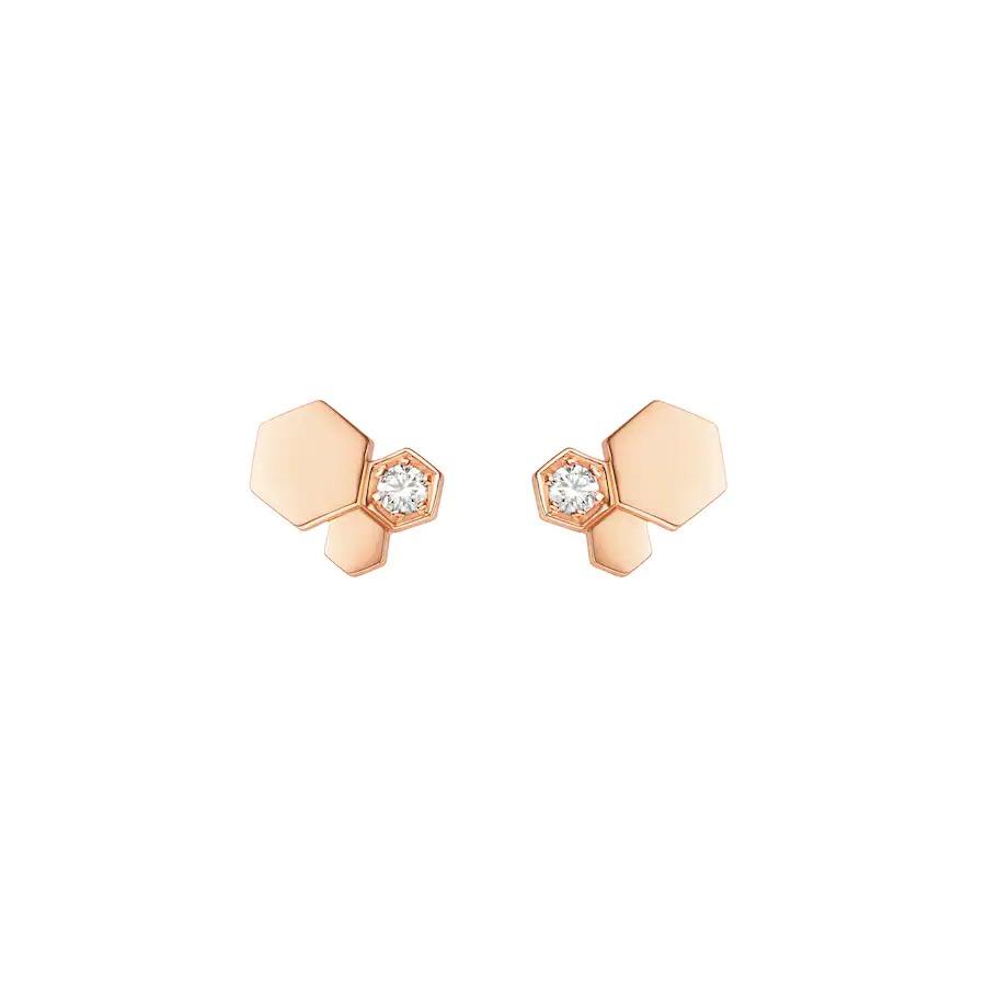 [AM]BEE LOVE ROSE GOLD DIAMOND EARRINGS