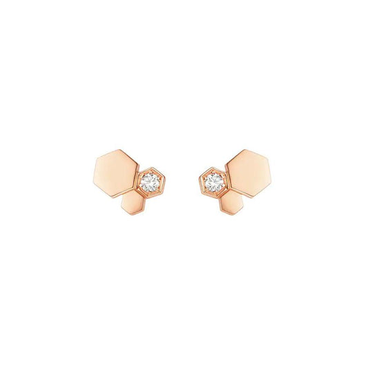 [AM]BEE LOVE ROSE GOLD DIAMOND EARRINGS