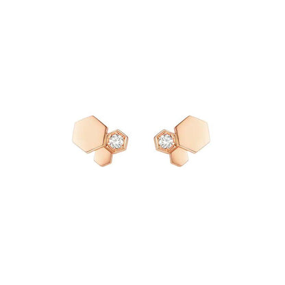 [AM]BEE LOVE ROSE GOLD DIAMOND EARRINGS
