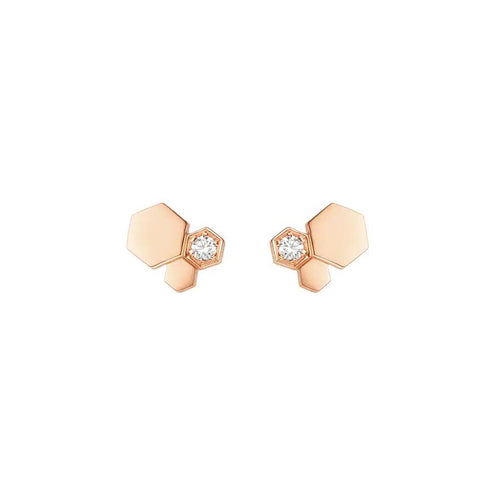 [AM]BEE LOVE ROSE GOLD DIAMOND EARRINGS