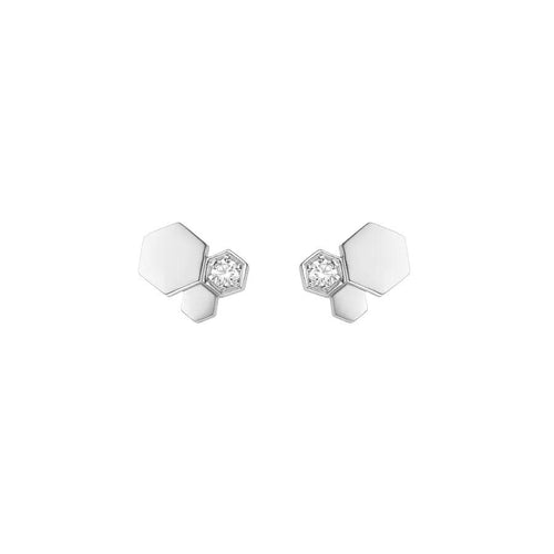 [AM]BEE LOVE SILVER DIAMOND EARRINGS