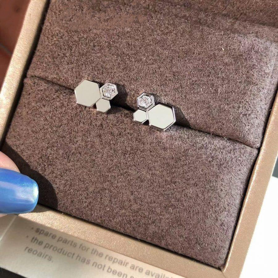 [AM]BEE LOVE SILVER DIAMOND EARRINGS