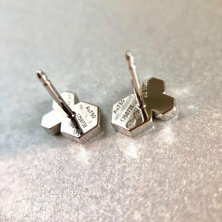 [AM]BEE LOVE SILVER DIAMOND EARRINGS