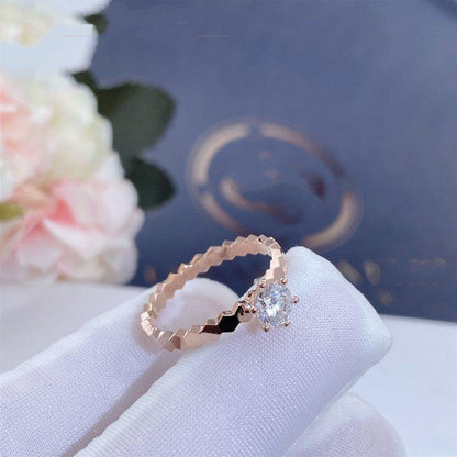 [AM]BEE LOVE RING ROSE GOLD 1 DIAMOND