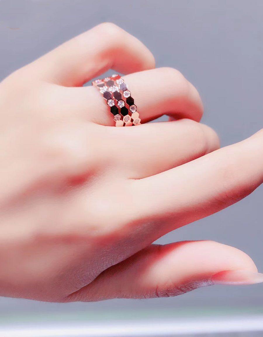 [AM]BEE LOVE RING ROSE GOLD DIAMOND