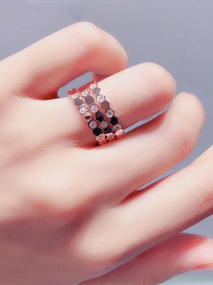 [AM]BEE LOVE RING ROSE GOLD DIAMOND
