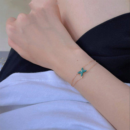 [AM]JEUX BRACELET MALACHITE ROSE GOLD 1 DIAMOND