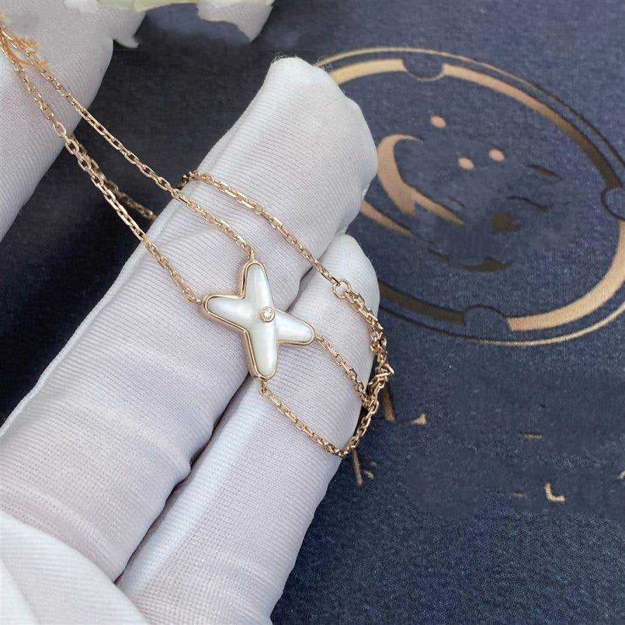 [AM]JEUX BRACELET WHITE MOP ROSE GOLD 1 DIAMOND