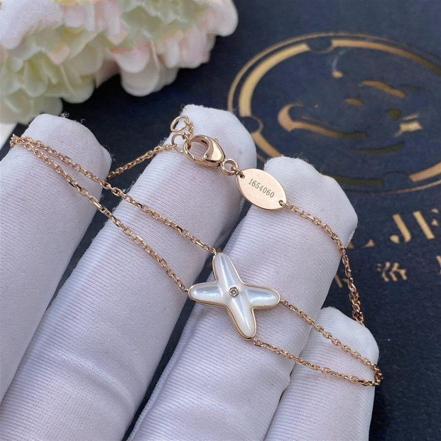 [AM]JEUX BRACELET WHITE MOP ROSE GOLD 1 DIAMOND