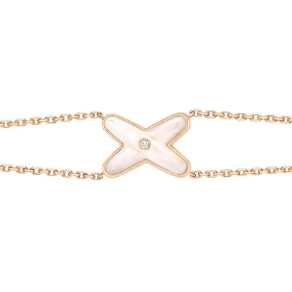 [AM]JEUX BRACELET WHITE MOP ROSE GOLD 1 DIAMOND