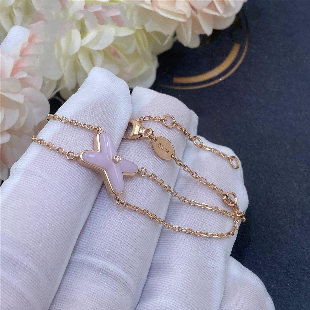 [AM]JEUX BRACELET PINK MOP ROSE GOLD 1 DIAMOND