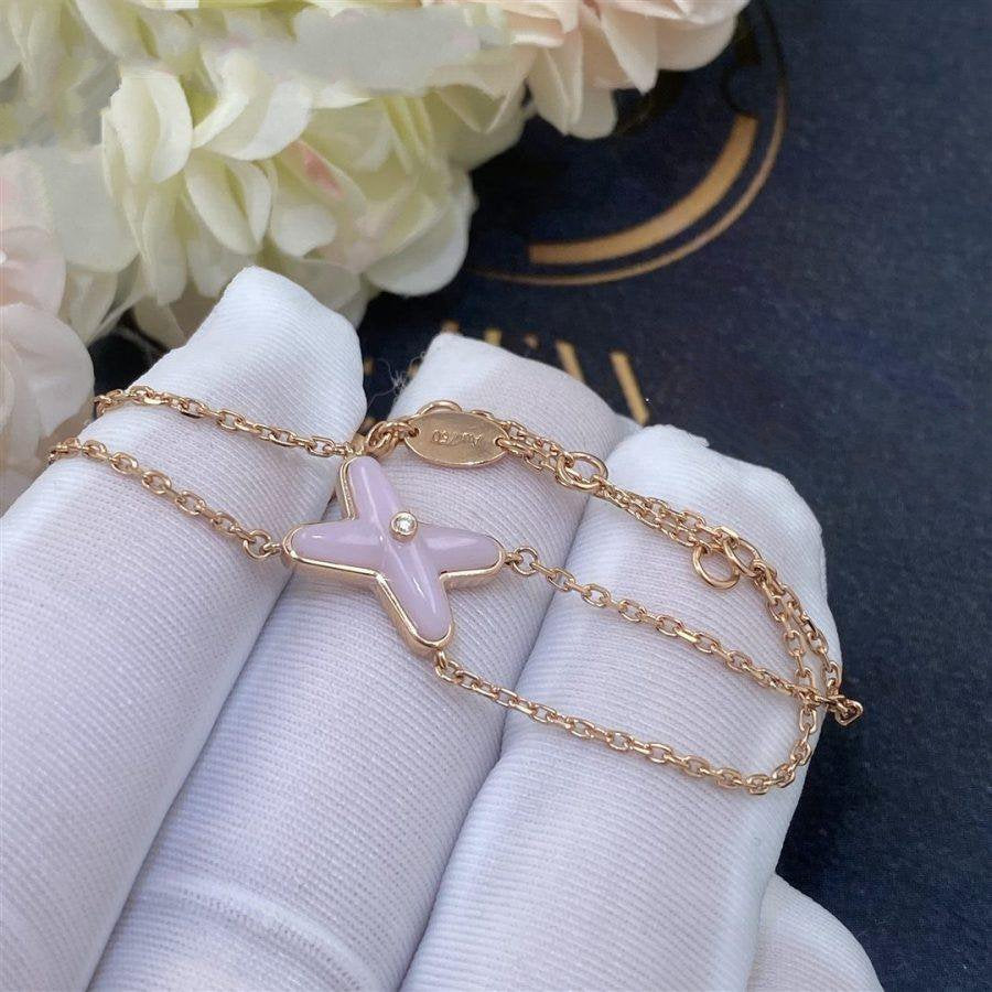 [AM]JEUX BRACELET PINK MOP ROSE GOLD 1 DIAMOND
