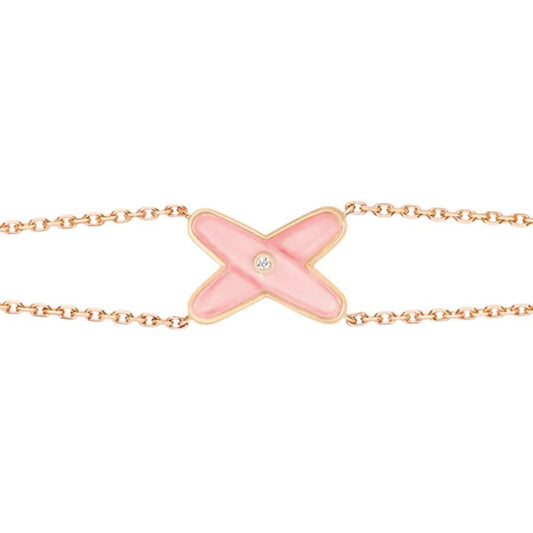 [AM]JEUX BRACELET PINK MOP ROSE GOLD 1 DIAMOND