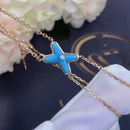 [AM]JEUX BRACELET TURQUOISE ROSE GOLD 1 DIAMOND