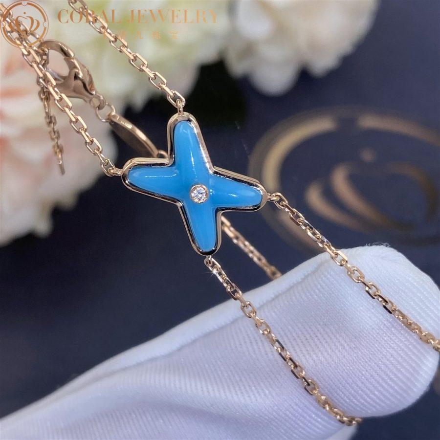 [AM]JEUX BRACELET TURQUOISE ROSE GOLD 1 DIAMOND