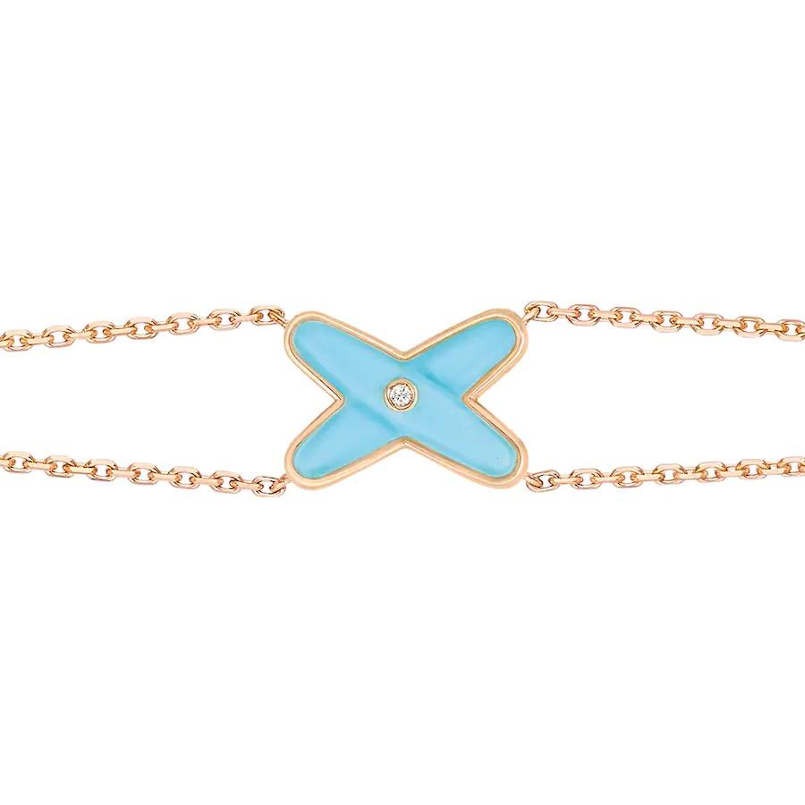 [AM]JEUX BRACELET TURQUOISE ROSE GOLD 1 DIAMOND