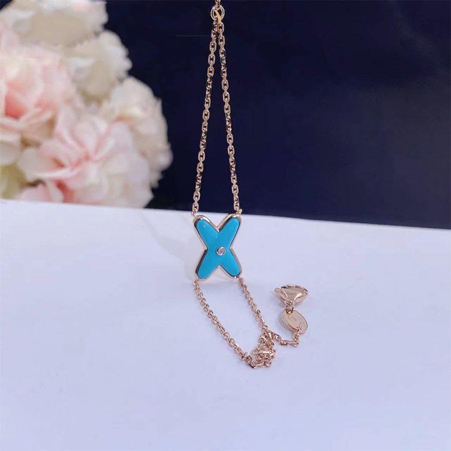 [AM]JEUX BRACELET TURQUOISE ROSE GOLD 1 DIAMOND