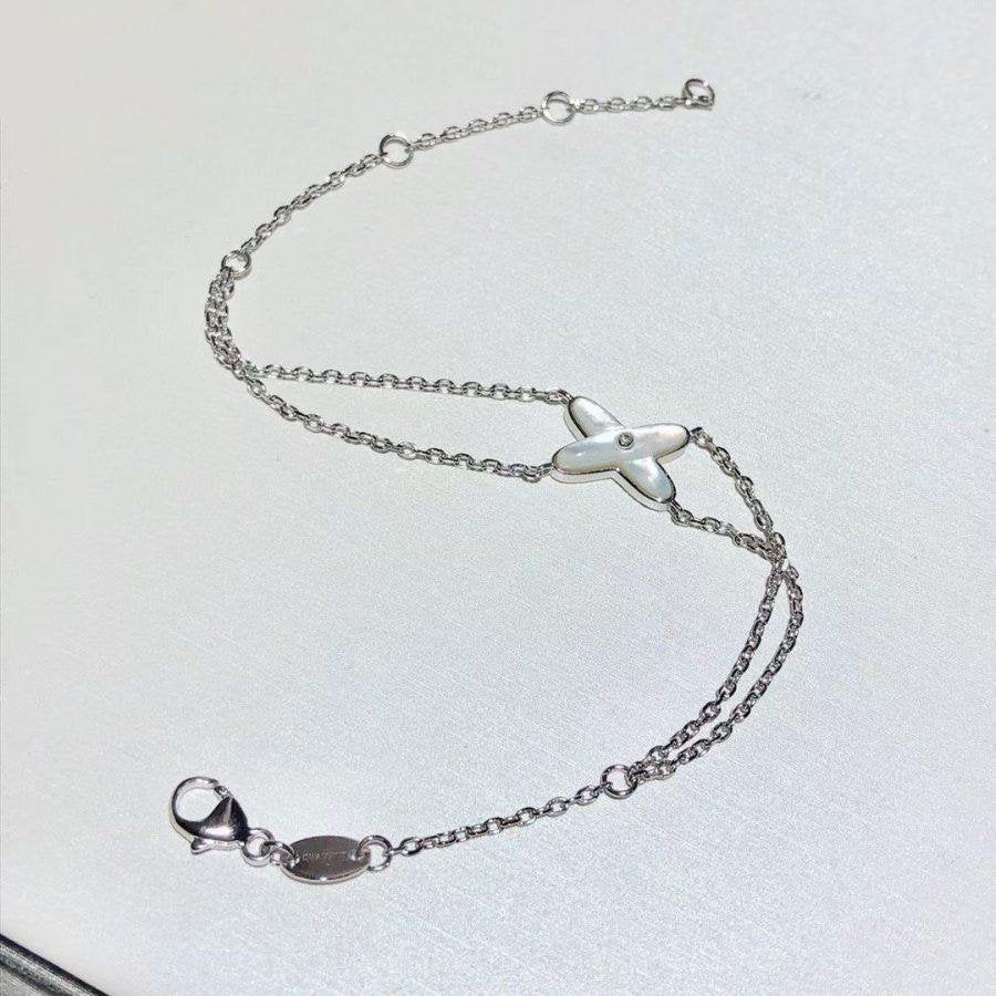 [AM]JEUX BRACELET WHITE MOP SILVER 1 DIAMOND
