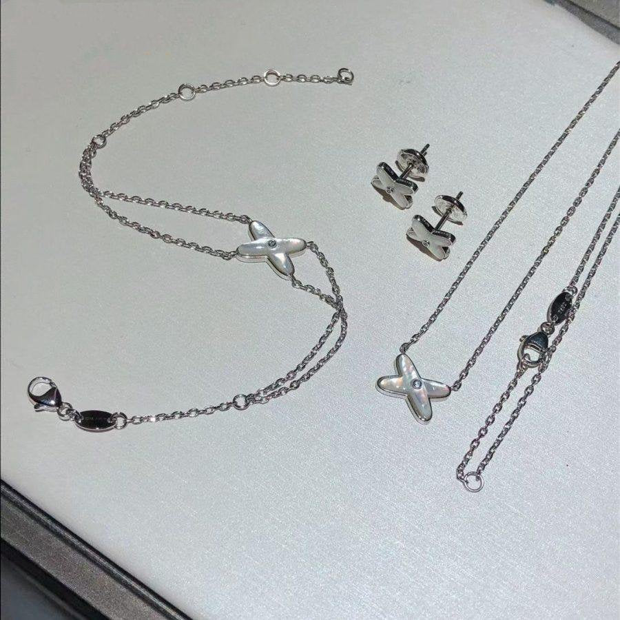 [AM]JEUX BRACELET WHITE MOP SILVER 1 DIAMOND