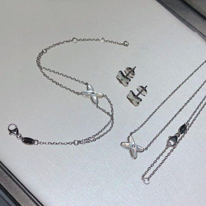 [AM]JEUX BRACELET WHITE MOP SILVER 1 DIAMOND