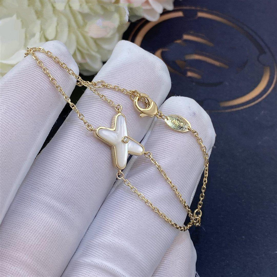 [AM]JEUX BRACELET WHITE MOP GOLD 1 DIAMOND