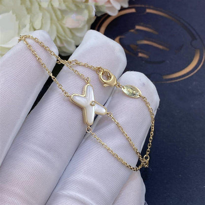 [AM]JEUX BRACELET WHITE MOP GOLD 1 DIAMOND