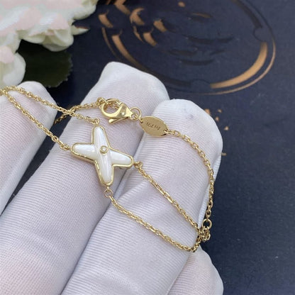 [AM]JEUX BRACELET WHITE MOP GOLD 1 DIAMOND