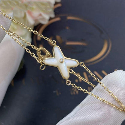 [AM]JEUX BRACELET WHITE MOP GOLD 1 DIAMOND
