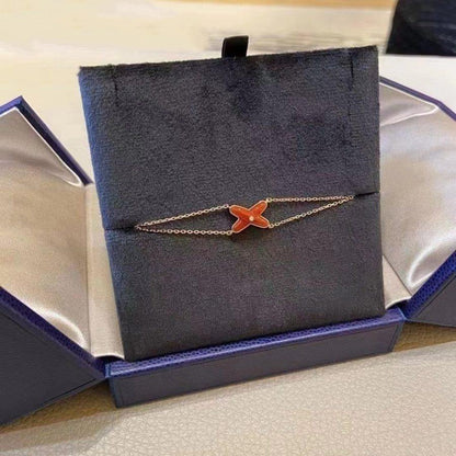 [AM]JEUX BRACELET CARNELIAN ROSE GOLD 1 DIAMOND