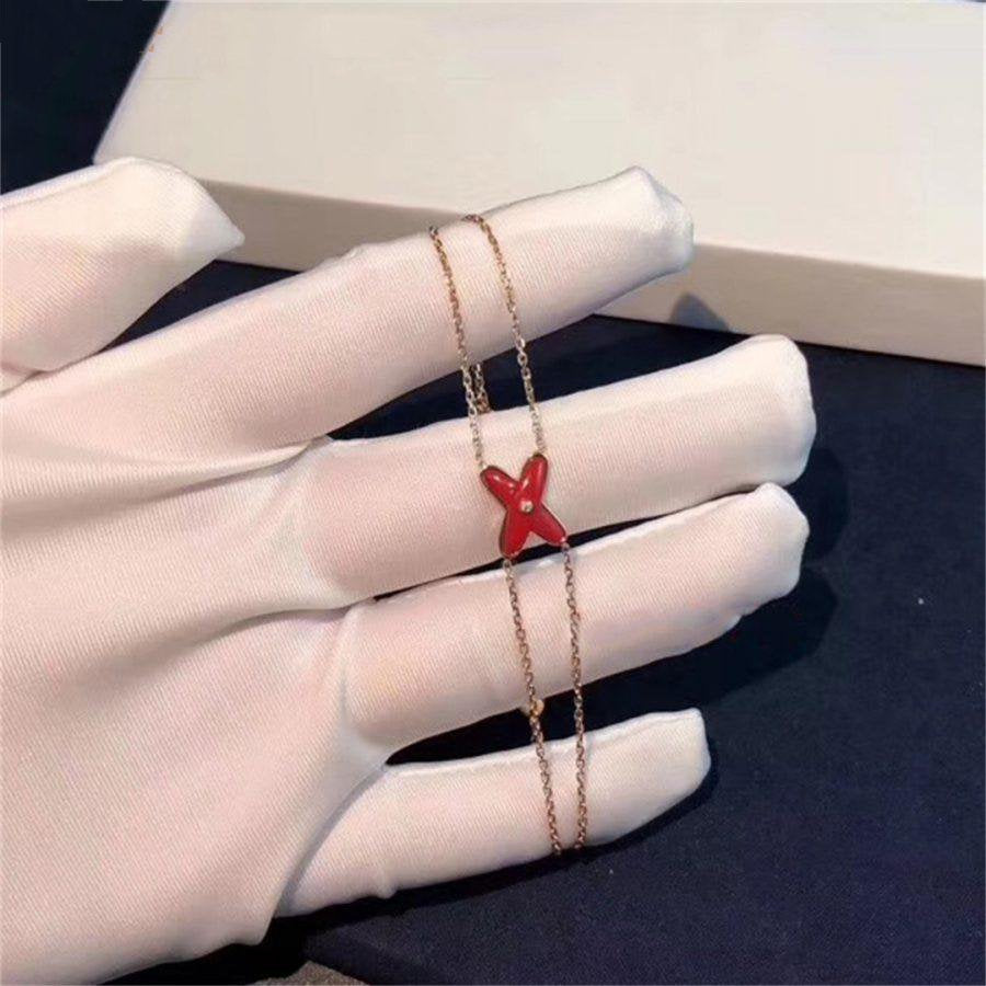 [AM]JEUX BRACELET CARNELIAN ROSE GOLD 1 DIAMOND