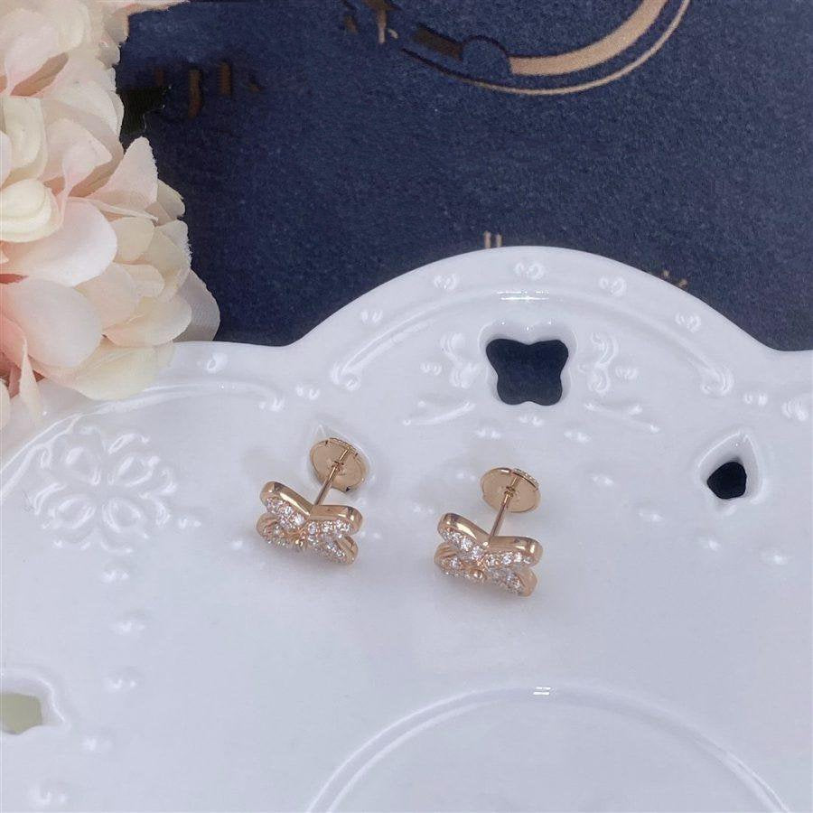 [AM]JEUX DE ROSE GOLD DIAMOND EARRINGS