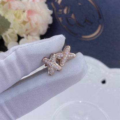 [AM]JEUX DE ROSE GOLD DIAMOND EARRINGS
