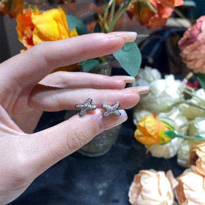 [AM]JEUX DE SILVER DIAMOND EARRINGS