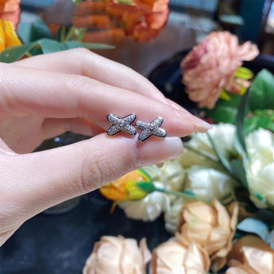 [AM]JEUX DE SILVER DIAMOND EARRINGS
