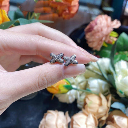 [AM]JEUX DE SILVER DIAMOND EARRINGS