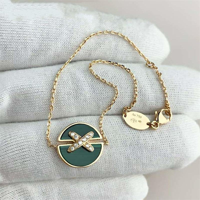 [AM]JEUX DE BRACELET MALACHITE ROSE GOLD DIAMONDS