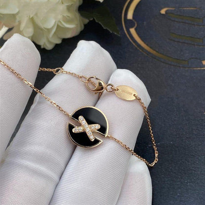 [AM]JEUX DE BRACELET ONYX ROSE GOLD DIAMOND