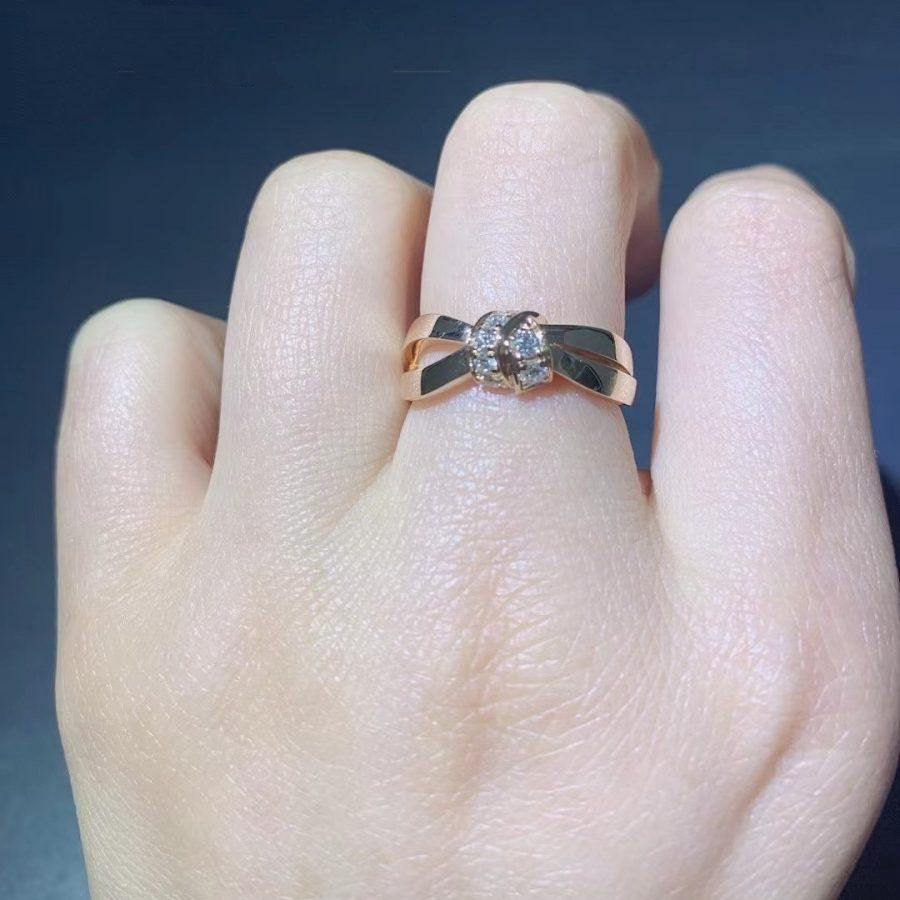 [AM]LIENS RING ROSE GOLD DIAMOND